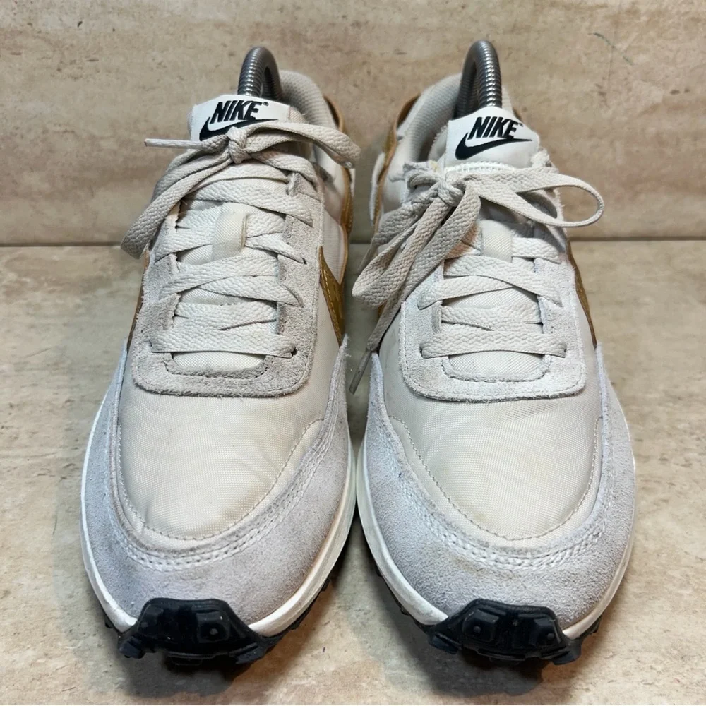 Nike Waffle Debut Summit White Metallic Gold‎ Sneakers FD0555-100 Womens 8.5